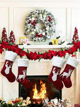 Christmas Elk Embroidery Stocking Gift Decorations